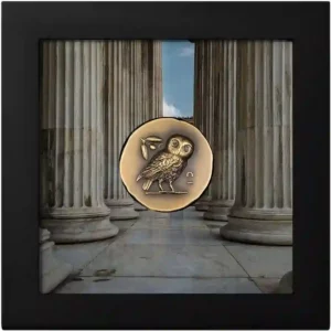 2023 Athena's Owl Ultra High Relief Antique Finish Gold Coin