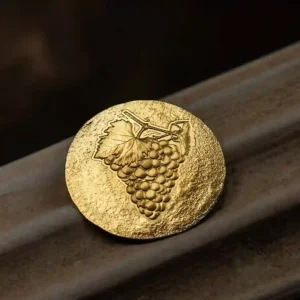 Ancient Greece Wine Grapes Gold Coin