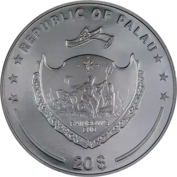 2023 Palau 3 oz Ferryman of the Dead Charon Black Proof Silver Coin