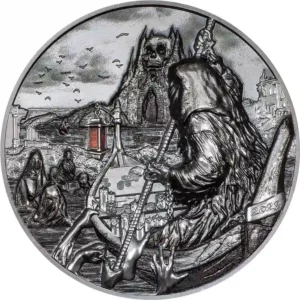 2023 Palau 3 Ounce Ferryman of the Dead Charon Black Proof Silver Coin
