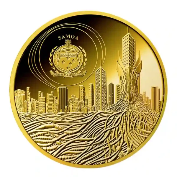 2023 Samoa Artificial Intelligence Cyborg 1/4 oz Gold Proof Coin