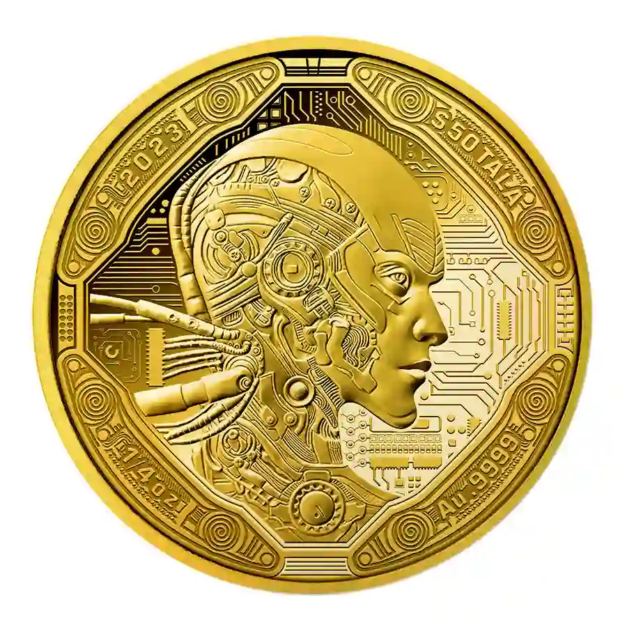 2023 Samoa 1/4 Ounce Artificial Intelligence Cyborg Gold Proof Coin