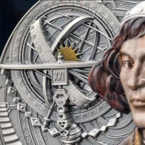 2023 Nicolas Copernicus 2 oz Colored Antiqued Silver Coin
