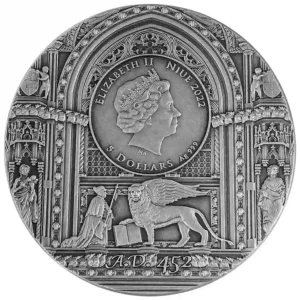 2022 Aeternitas Venice High Relief Antique Finish Silver Coin