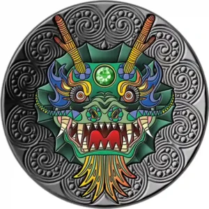 2023 Niue 2 Ounce Mandala Collection Dragon Colored Silver Coin