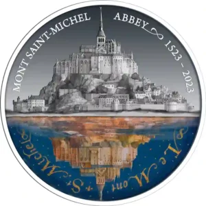 2023 Niue 2 Ounce Mont Saint-Michel Abbey High Relief Silver Coin