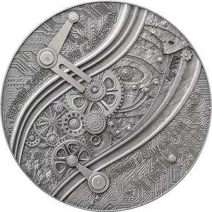 2023 Cameroon 2 oz Nicolas Copernicus Colored Antiqued Silver Coin