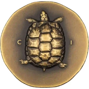 2023 Cook Islands 1 Ounce Tortoise Ultra High Relief Antique Finish Gold Coin