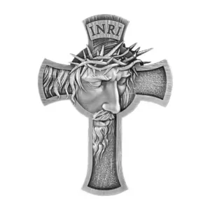 2024 Chad 5 Ounce Jesus Cross High Relief Antique Finish Silver Coin