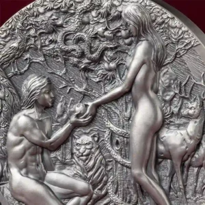 2023 Garden of Eden High Relief Antiqued Silver Coin