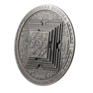 2022 Vairochana Buddha 3 oz Ultra High Relief Antique Finish Silver Coin