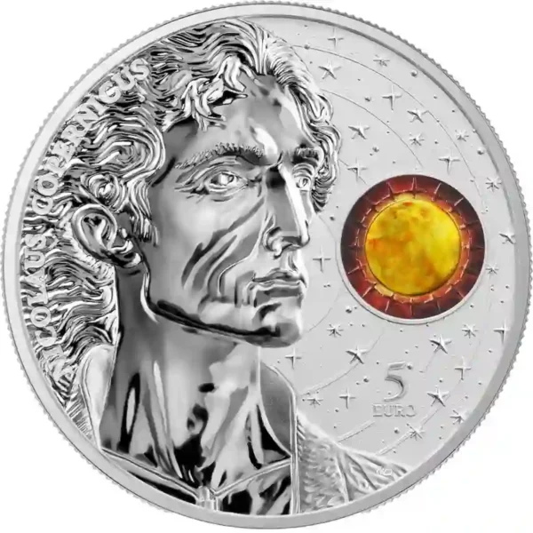 2023 Malta 1 Ounce Nicolaus Copernicus 5 Euro Colored Silver Coin