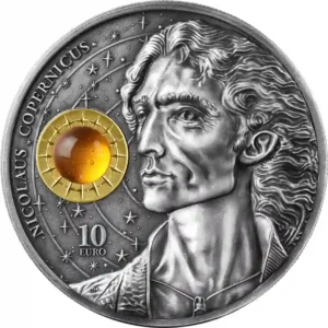 2023 Malta 2 Ounce Nicolaus Copernicus Antiqued Silver Coin
