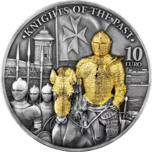 2023 Malta 2 Ounce Knights of the Past 10 Euro High Relief Silver Coin