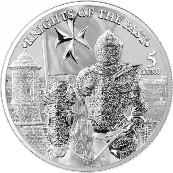 2023 Malta 1 Ounce Knights of the Past 5 Euro BU Silver Coin