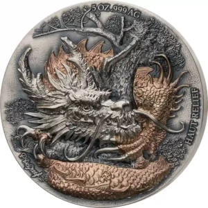2024 Ivory Coast 2 X 5 Ounce Edition Signature Dragon Silver Coin Collection