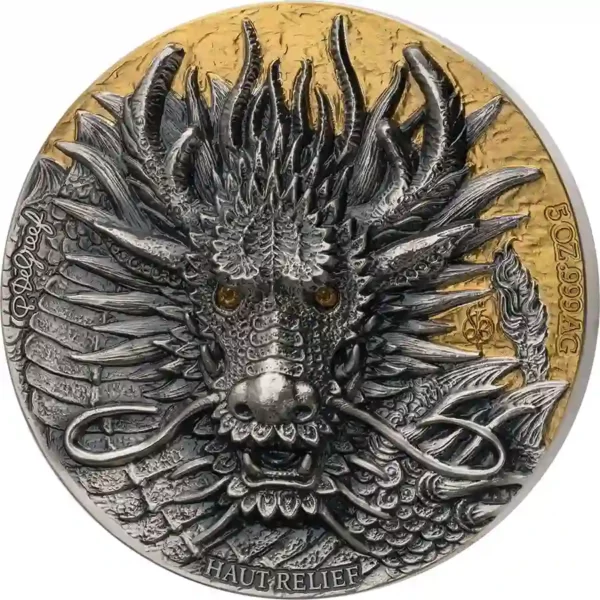 2024 Ivory Coast 2 X 5 Ounce De Greef Edition Signature Dragon Silver Coin Collection
