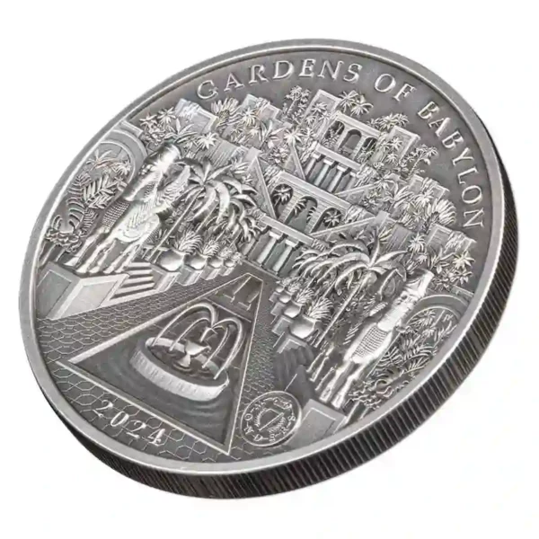 2024 Gardens of Babylon Multilayer Silver Coin
