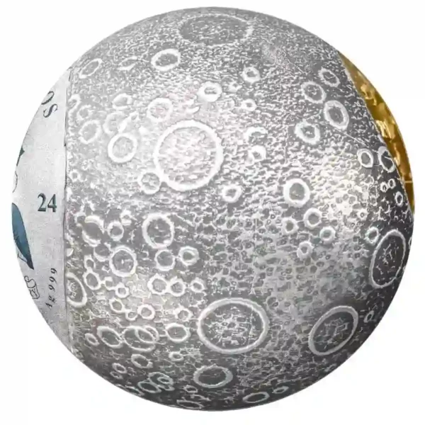 2024 Barbados 1 oz 55th Ann Moon Landing Spherical Silver Coin