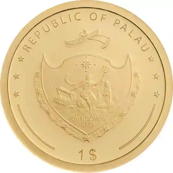 2019 Palau Four Leaf Clover 1 Gram Gold Proof Coin