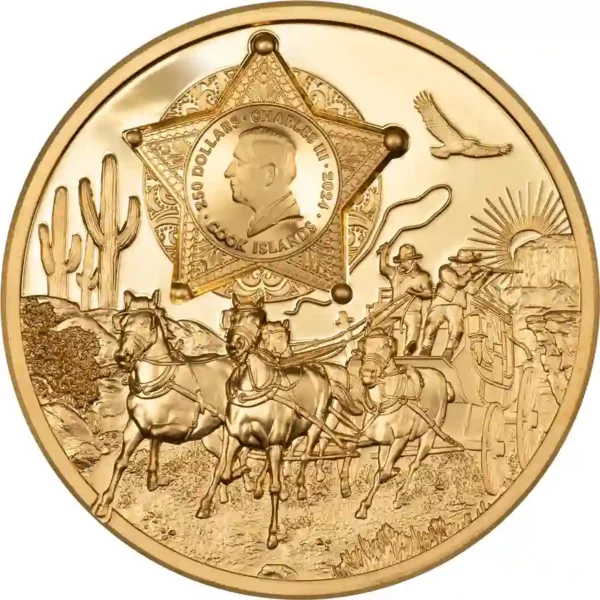 2024 Cook Islands 1 oz Legends Wild West Ultra High Relief Gold Proof Coin