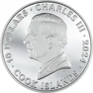 2024 Cook Islands 2 oz Peaks K2 Ultra High Relief Silver Proof Coin