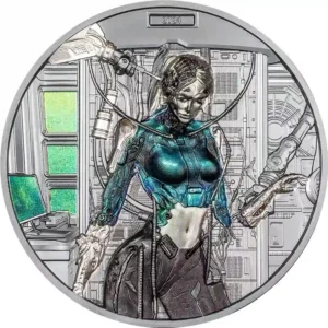 2024 Cook Islands 3 Ounce Cyber Queen Rebirth Black Proof Silver Coin