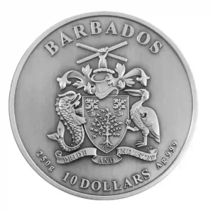 2023 Barbados Multilayer Boston Tea Party 250 Gram High Relief Silver Coin