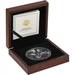 2024 Cameroon Theseus & Ariadne 2 oz 24K Gilded High Relief Silver Coin