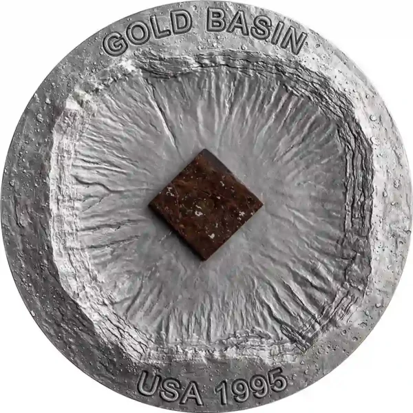 2023 Cameroon 50 g Gold Basin Meteorite Color Antique Finish Silver Coin
