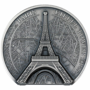 2024 Cook Islands 2 Ounce Eiffel Tower Ultra High Relief Silver Coin
