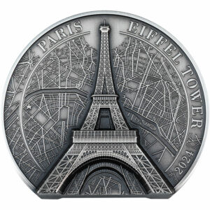 2024 Cook Islands 5 Ounce Eiffel Tower Ultra High Relief Silver Coin