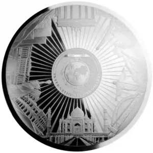 2024 Barbados 1 Kilogram Landmarks of the World Domed Silver Coin