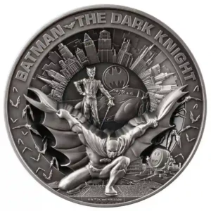 2024 Barbados 10 Ounce Batman The Dark Knight Antique Finish Silver Coin