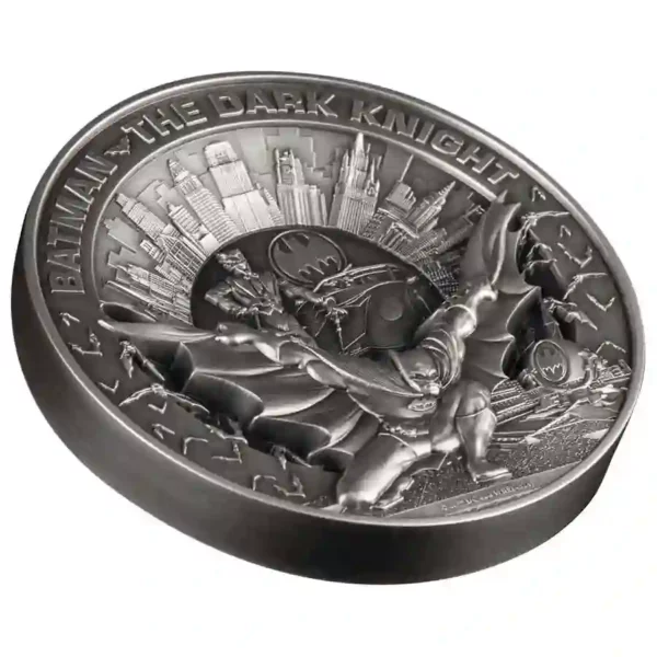 2024 Batman The Dark Knight 10 oz Antique Finish Silver Coin