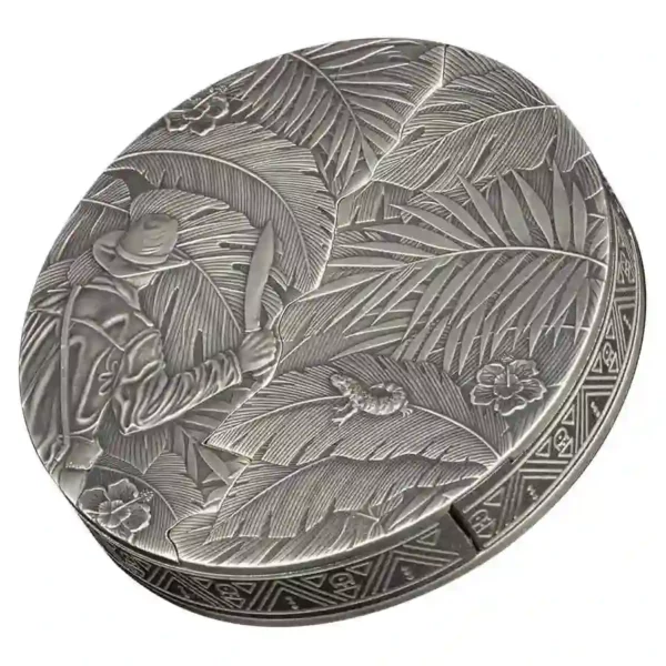 2024 Barbados 5 oz El Dorado High Relief Antique Finish Silver Coin