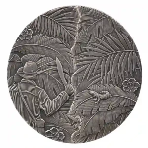 2024 Barbados 5 Ounce El Dorado High Relief Antique Finish Silver Coin