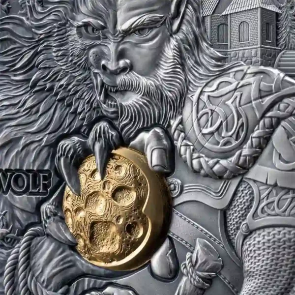 2024 Werewolf 2 oz High Relief Antique Finish Silver Coin