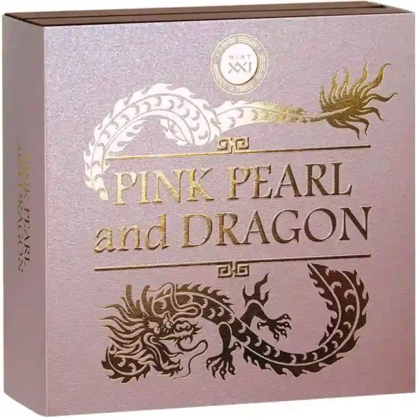 Pink Pearl & Dragon Silver Coin