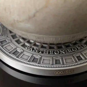 Eye of Pantheon Marble Sphere High Relief Silver Coin