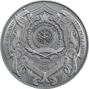 2024 Niue 5 oz Saint Michael Patron of Kyiv High Relief Silver Coin