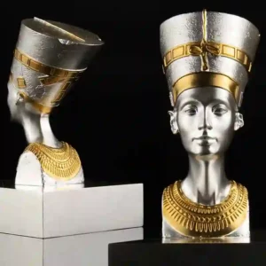 2024 Samoa 5 oz Nefertiti Bust 3D Shaped Antiqued Silver Coin