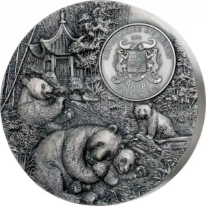 2024 Relief Magnifique Panda Cub 2 kg Ultra High Relief Silver Coin