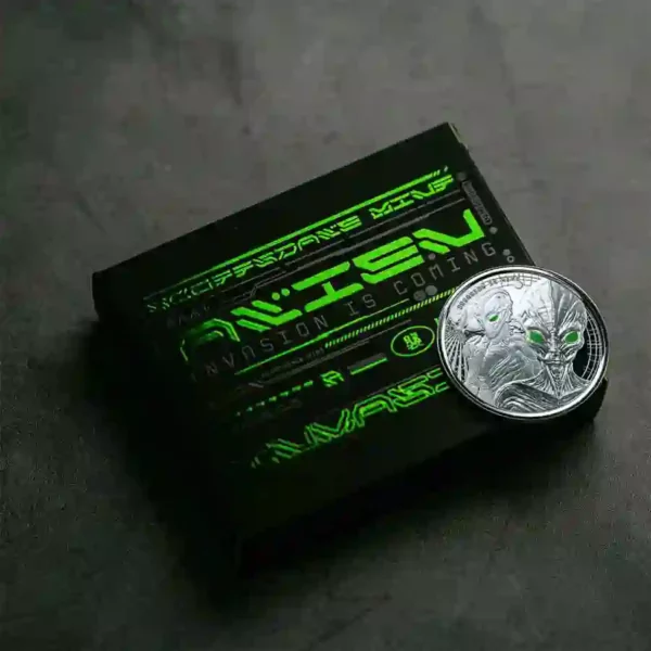 2023 Alien Invasion Colored Silver Proof Coin