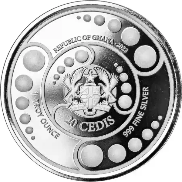 2023 Ghana Alien Invasion UV Colored Silver Proof Coin