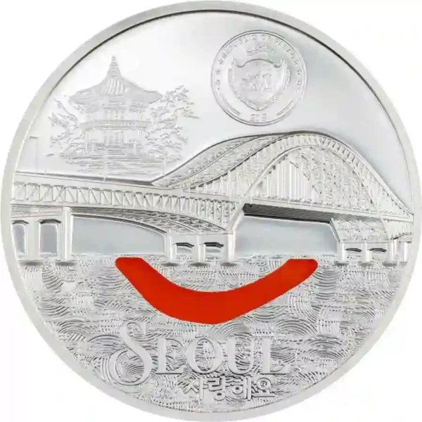2024 Palau 3 oz Tiffany Art Metropolis Seoul Ultra High Relief Silver Coin
