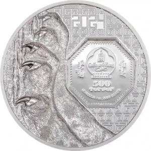 2024 Mongolia 1 oz Snow Leopard Ultra High Relief Silver Proof Coin