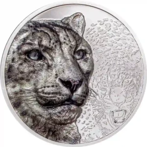 2024 Mongolia 3 Ounce Snow Leopard Ultra High Relief Silver Proof Coin