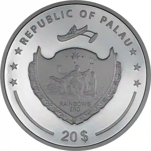 2024 Palau 3 oz Out of the Dark Ultra High Relief Black Proof Silver Coin