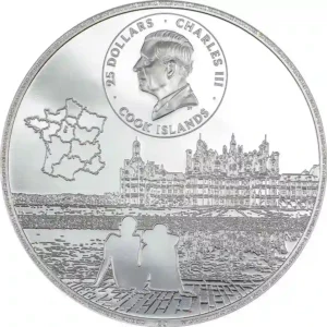 2024 Cook Islands 5 oz Chateau de Chambord High Relief Silver Proof Coin